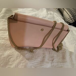 Zara light pink bag with gold chain